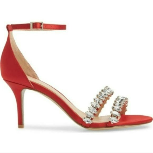 Jewel by Badgley Mischka Melania Crystal Embellished Ankle Strap Sandal - Picture 3 of 7